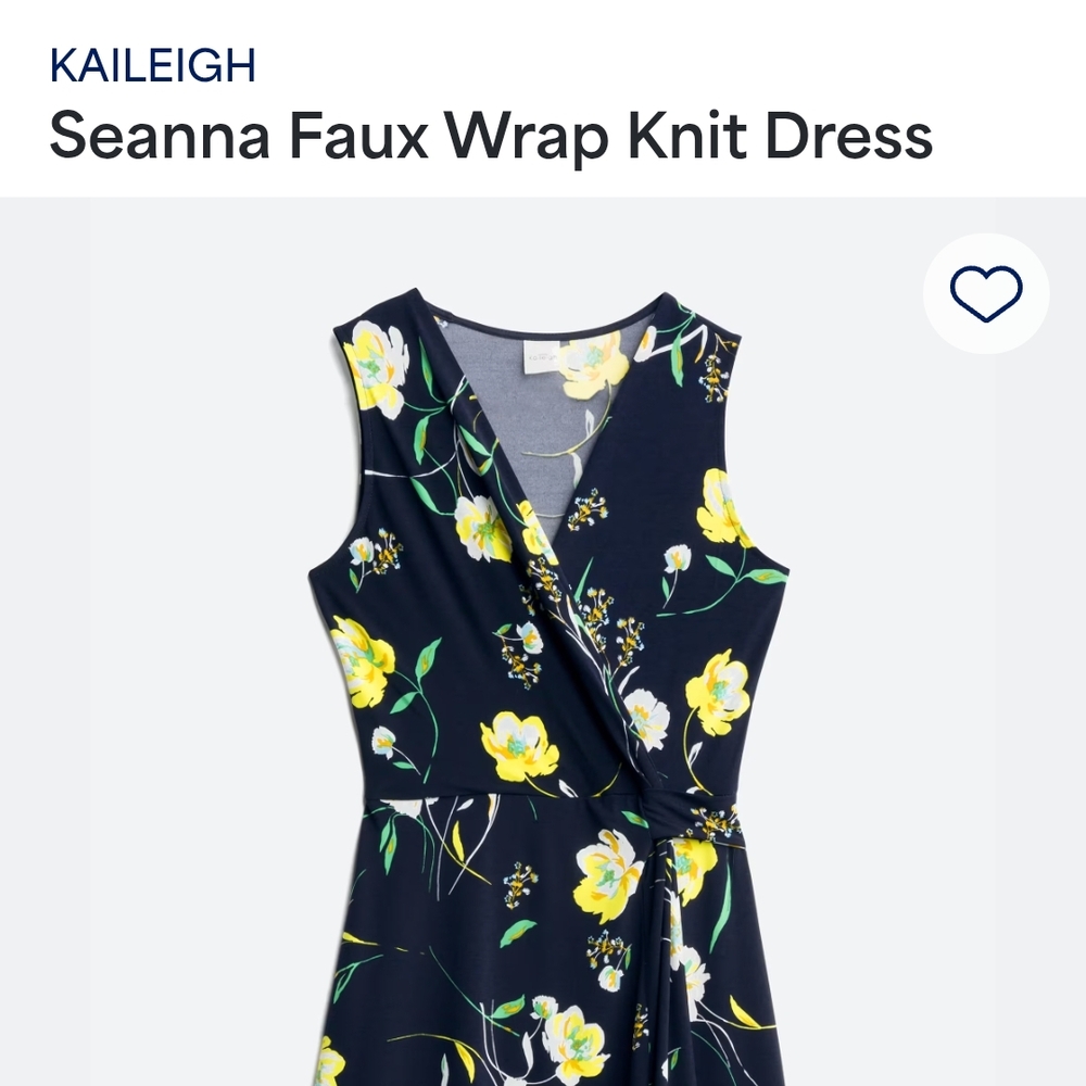 Kaileigh Dark Blue and Yellow Floral Midi Dress
